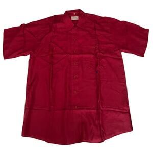 Vintage 80's Arpino Silk Red Wine Colored Shirt Size Large